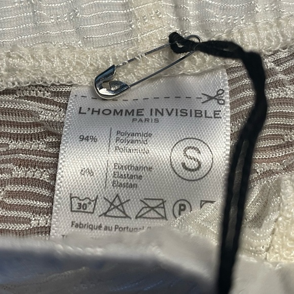 Men’s L’Homme Invisible Paris ‘Freedom Short’ in Crème- Size Small, NWT - Picture 8 of 9